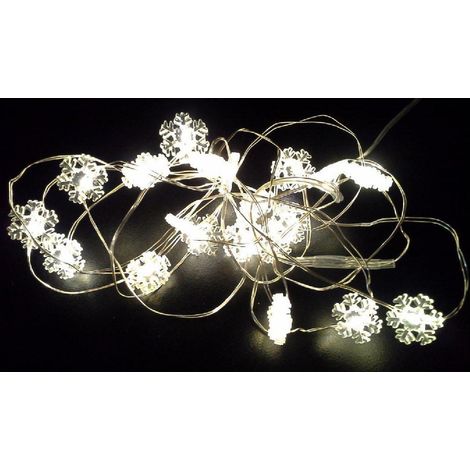 20 LUCI LED CON FORMINE A BATTERIE SU FILO RAME 2 MT DA INTERNO (1/4)