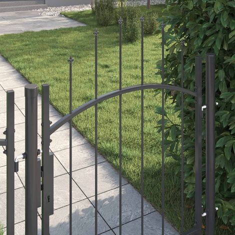 Maison Exclusive - Gartentor mit Schloss Woerden Grau 100 x 100 c