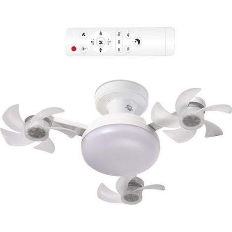 Unauffälliger E27-Deckenventilator, verstellbare Beleuchtung, leise Kühlung für Terrasse und Veranda. (1/4)
