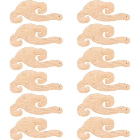 12 Pièces Tiges de Ventilateur en Bambou Beige, Manche pour Éventail Chinois Traditionnel, Compatible pour Peinture et Calligraphie Artisanale (1/5)