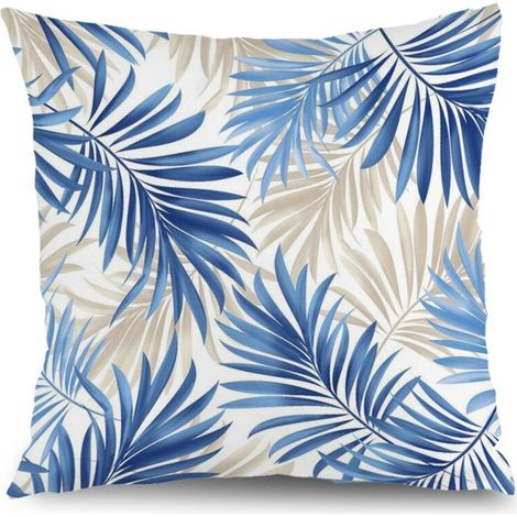 Housse de coussin plantes papillon, décoration salon extérieur,50×50cm (1/5)