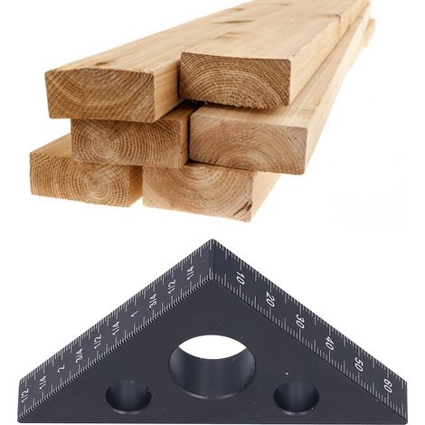 Kleines schwarzes Quadrat, Werkzeug für die Holzbearbeitung, Höhenwinkel, Winkelmesser, Messwerkzeug aus Aluminiumlegierung. (1/5)