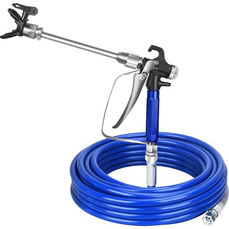 Kit de Tuyau de Pistolet de Pulvérisation de Peinture Airless, 15M Tuyau de Pulvérisateur de Peinture, avec 20cm Airless Peinture Pistolet Tige De Rallonge, 517 Buse et Protection de Buse (1/5)