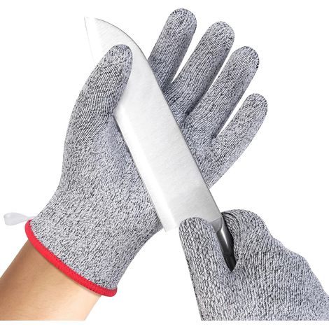 Cut Resistant Gloves for Men and Women Work Gloves A5 Protective Gloves Cut Resistant Assembly Garden Gloves 1 Pair Grey (L) (1/5)