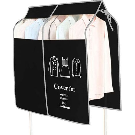 Protection anti-poussière Kleiderschutzhülle perméable à l'air, plus Épais Sac de Long, à la Poussière, Protection contre l'Humidité porte-manteau de Vêtements d'une Fenêtre Transparente Avec Magic Ta (1/5)