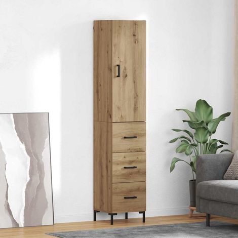 Highboard Artisan-Eiche 69,5 x 34 x 180 cm Holzwerkstoff