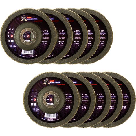 Echter Werkzeugfan Lamellenschleifteller Special Edition 125 mm, P 60, SP-ZK, 10 Stück (1/2)