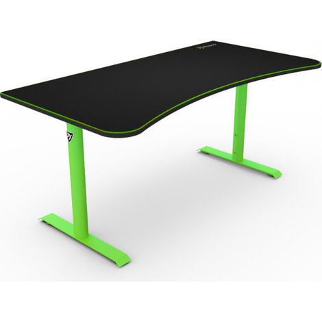 Arozzi Arena Gaming Desk Verde 160x82cm Superficie Completa Alfombrilla de Microfibra Altura Ajustable Estructura de Acero 80kg