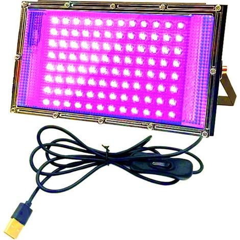 Projecteur UV LED 100 W, puissant, IP66, lampe UV 395 nm pour les fêtes de Noël et d'Halloween (1/3)