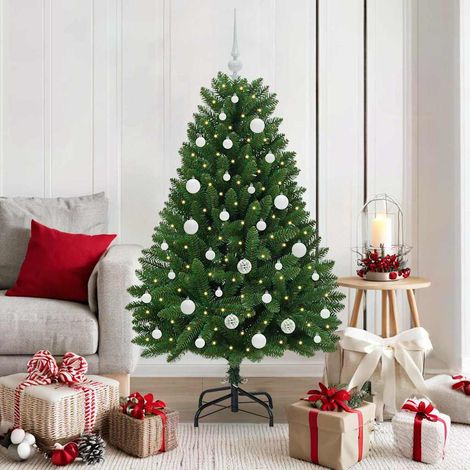 Künstlicher Weihnachtsbaum Grün 150 cm PVC und Metall