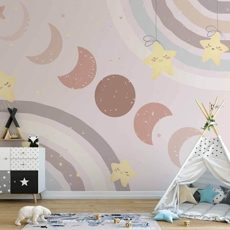 Carta da parati artgeist fasi luna stelle 450x315 cm