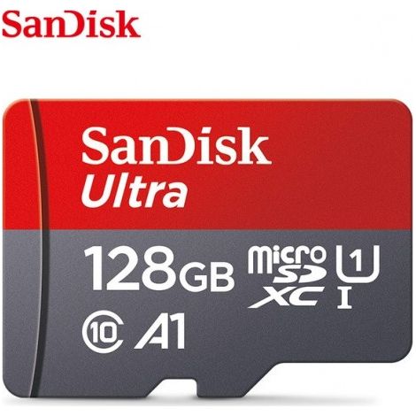 Carte Micro TF SD classe 10 SanDisk 128 Go – Vitesse de lecture jusqu'à 80 Mo/s – Compatible Smartphone, Tablette, Caméra
