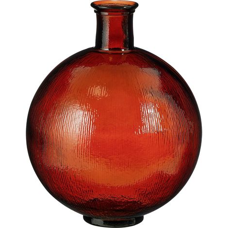 Mica Flasche Firenza dunkelbraun Recyeltes Glas Ø 34 x 42 cm Vase