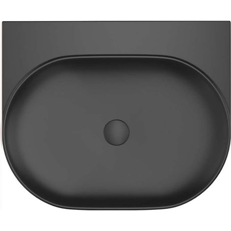 Ravak Yard - Waschbecken 61x50 cm, ohne Überlauf, ohne Hahnloch, schwarz matt XJX0D060000 (1/5)