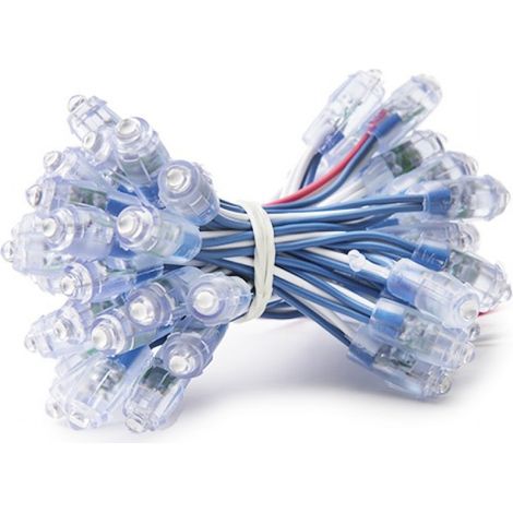 Pixel LED 0.1W 2Lm 9Mm 5V Epistar (stringa 50 unità) Blu 50.000H [DE-PIX-9-B] (1/3)