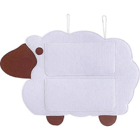 Wandbehang in Schafform, Aufbewahrungstasche für Babyhaarspangen, Haarnadeln, Kleinigkeiten, Fernbedienungshalter, Heimdekoration (1/5)