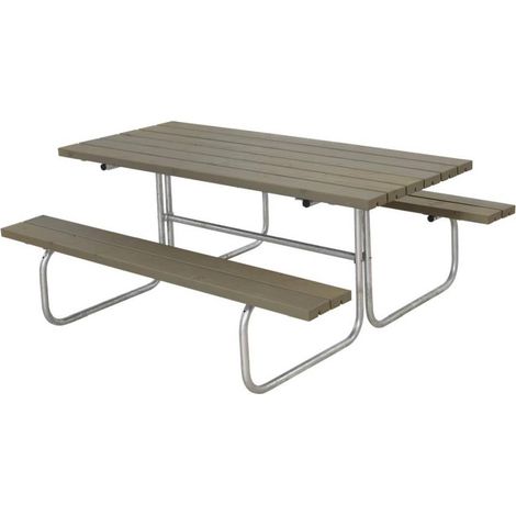 Plus Kombimöbel Classic 179 x 155 x 73 cm graubraun Gartenmöbel-Set