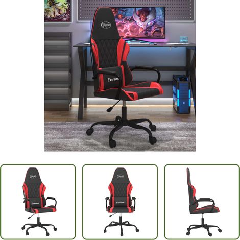 Gamingstuhl Kunstleder - Gaming-Stuhl Schwarz und Rot Kunstleder (1/5)
