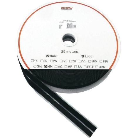fastech T0401099990325 cinta auto-adhesiva negra 10 mm
