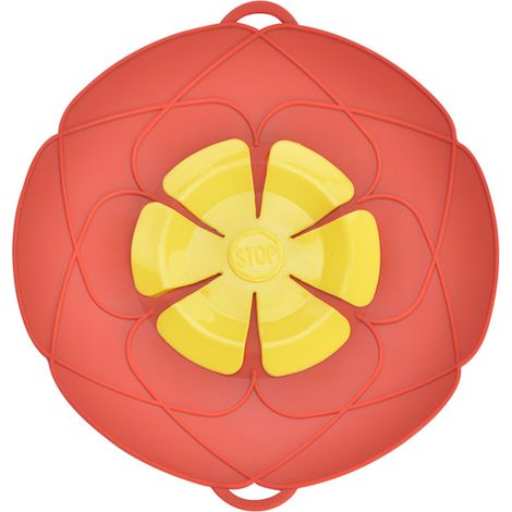 Cacerola de silicona con revestimiento de disolvente, apta para microondas, tapa, sin decoración, resistente a arañazos, roja, 28 cm (1/4)