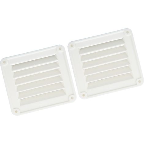 Lot de 2 grilles d'aération latérales rectangulaires blanches (1/5)