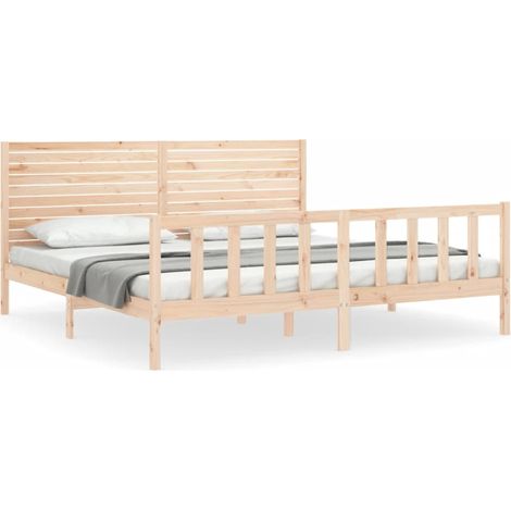 Maison Exclusive - Estructura de cama de matrimonio con cabecero