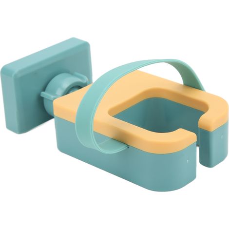 Support pour sèche-cheveux avec angle réglable, pinces flexibles et autocollants non marquants fixation murale, idéal pour les salles de bains et les dortoirs. (1/5)