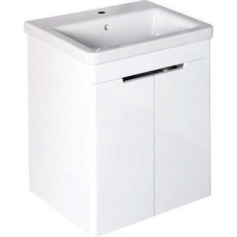 Sapho Ella - Meuble-vasque 565x650x430 mm,2 portes, blanc EL065-3030 (1/4)