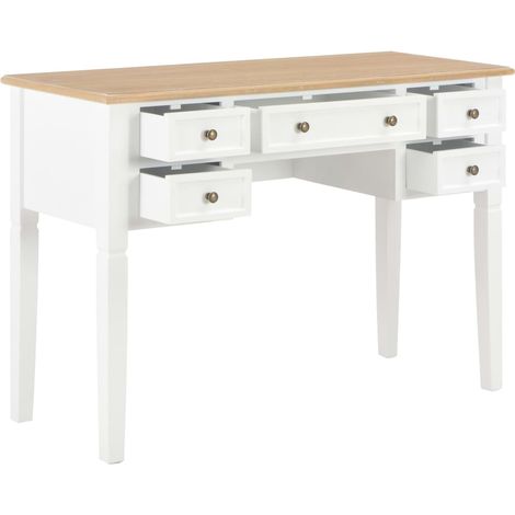 Maison Exclusive - Schreibtisch Weiß 109,5 x 45 x 77,5 cm Holz