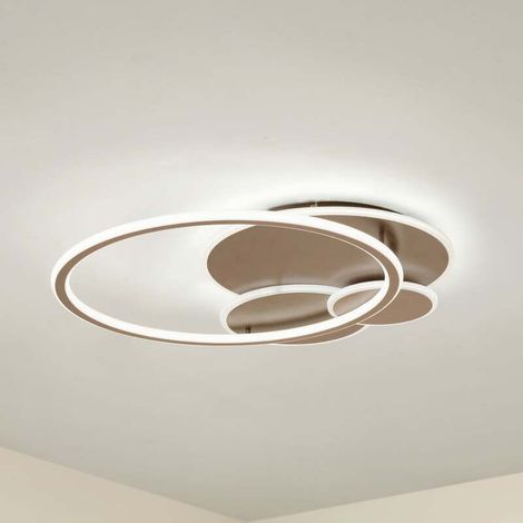 [NEUWERTIG] B-Ware Lucande Led Deckenleuchte Leuchte Circulo Kaffee Braun Cct Dimmbar (1/2)