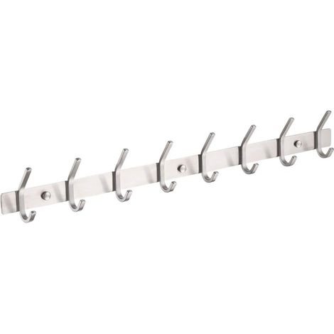 ZOLGINAH Porte Manteau Salle de Bain à 8 Crochets Porte Manteau Acier Inoxydable SUS304 Patère Salle de Bain Mural Fini Brossé, AH203H8-2 (1/5)