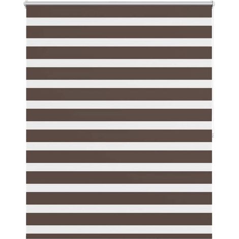 Zebra blind 120.9x175 cm Fabric Width 116.7 cm coffee vidaXL