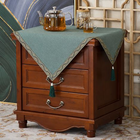 Nappe carrée vert grisâtre en lin coloré Monet non étanche 110x110 cm protection 30 × 30 × 30 cm 1 kg – Livraison gratuite