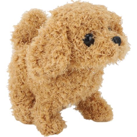 Peluche Chiot Électronique Interactive Chien en Peluche Marchant Aboyant Remuant la Queue Jouet pour Chien Électrique Réplique Mignon Animal de Compagnie (1/5)