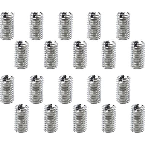 20 Pièces Manchon Réduction Écrou Réduction M6 M8 Filetage Adaptateurs Inserts Filetés M8 vers M6 en Acier Inoxydable pour Vis Réducteur Conversion (1/5)