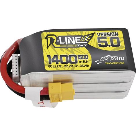 Batteria Tattu R-Line 5.0 1400mAh 22.2V 150C 6S1P XT60 (1/5)