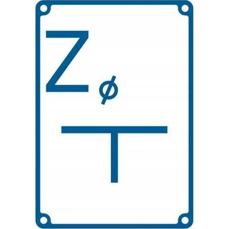 cartel de información procera znak tdc acero galvanizado 140x200 mm