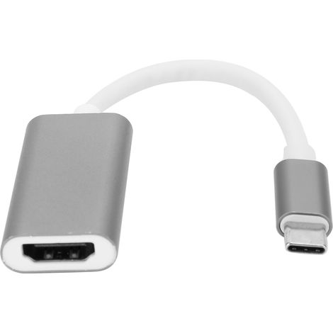 Adaptateur USB 3.1 Type C vers HDMI pour PC, ordinateur portable et téléphone portable (gris argenté) (1/5)