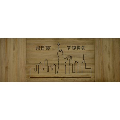 Cabecero ECO 3Partes New York 180x60cm en madera maciza de pino acabado vintage estilo industrial Box Furniture (1/4)
