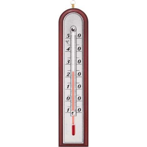 Termometro da interno Caldo, scala in alluminio scuro da 19 cm per appenderlo (1/2)