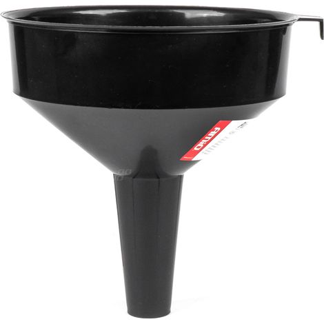 Schwarzer Universaltrichter aus Kunststoff für Kraftstoff, Flüssigkeiten, Wasser, 19,5 cm (1/2)