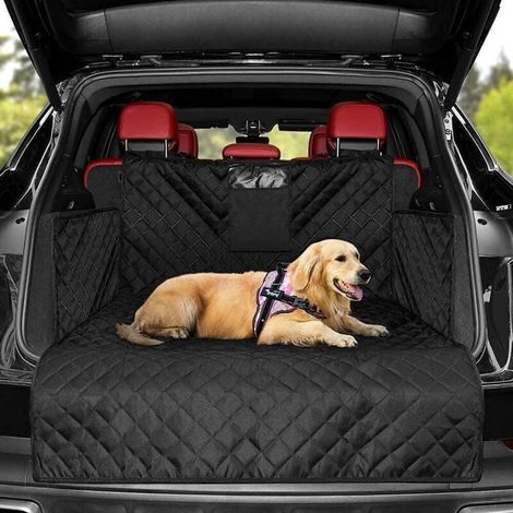 Protection Coffre Voiture Chien Universelle Couverture de Coffre Protection de Seuil de Chargement latérale, Imperméable & Antidérapant, 180x103 CM Couverture de Coffre pour Plupart Voitures, SUV (1/4)