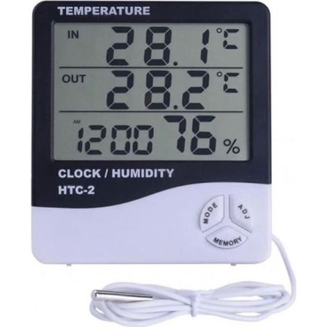 THERMOMETRE - HYDROMETRE Station météo Thermomètre digital intérieur avec sonde extérieur Hygromètre