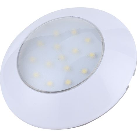 Plafonnier rond à 15 LED, indice de protection IP67, température de couleur 5000-6000K, puissance 3W, lumens, diamètre 95 mm, 12V-24V. (1/5)