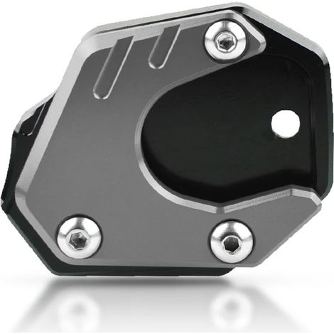 (Gris sans logo) Compatible avec Honda Integra, Integra 750, Integra 700, Integra 750, Integra 700 : rehausseur de béquille latérale, support et extension de béquille MaxPower (1/4)