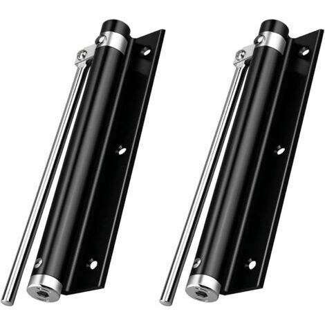 Set mit 2 verstellbaren automatischen Türschließern aus Edelstahl – Standardtürumrüstung, 20–40 kg, Schwarz (1/5)
