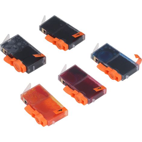 Tintenpatrone für Photosmart C6380 Drucker, Schwarz, Blau, CMY, 5 Farben, gestochen scharfer und lichtechter Druck (1/5)
