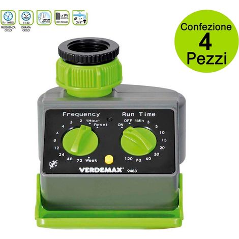 Multipack da 4 pz programmatore analogico irrigazione centralina analogica verdemax 9483