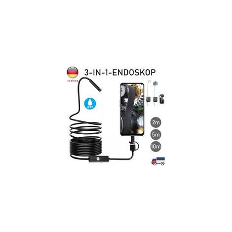 Endoscope LED USB étanche de 2 à 10 m, caméra d'inspection pour PC Android (1/5)