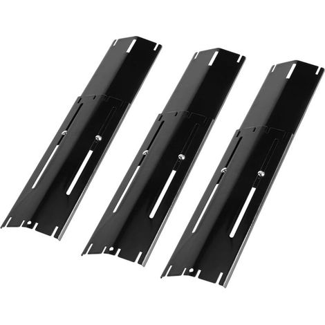 3 Set 29.8-53.3cm Plaque Chauffante Universelle pour Grill, Acier Inoxydable 430 Dompteur de Flammes Réglable pour BBQ(Noir) (1/4)